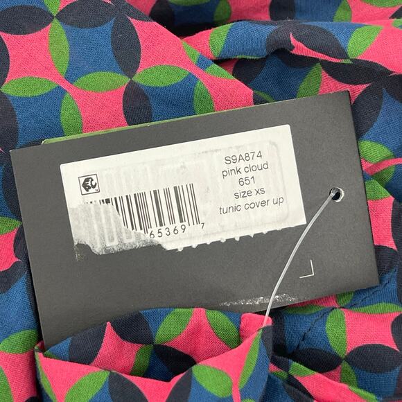 KATE SPADE Tunic Coverup Size Extra Small Pink Cloud Beach Swim Travel Vaca NWT - Picture 4 of 12